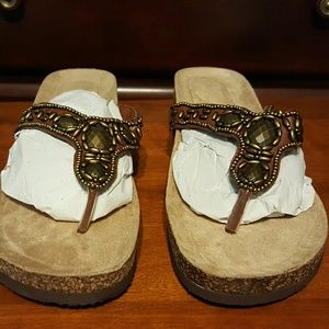 NEW Brown Comfort Cork Wedges